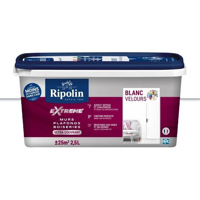 Extrem hochwertige Wand- und Deckenfarbe – Samtweiß – RIPOLIN – 2,5 l