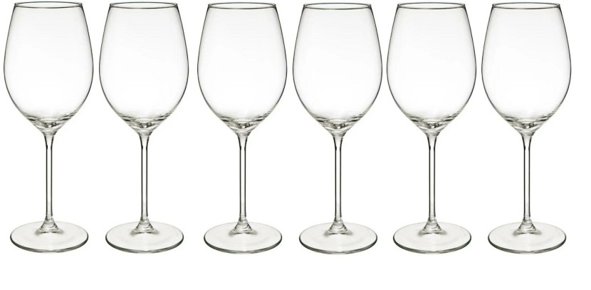 Zestaw 6 KIELISZKÓW DO WINA Lina 410ml szklane eleganckie