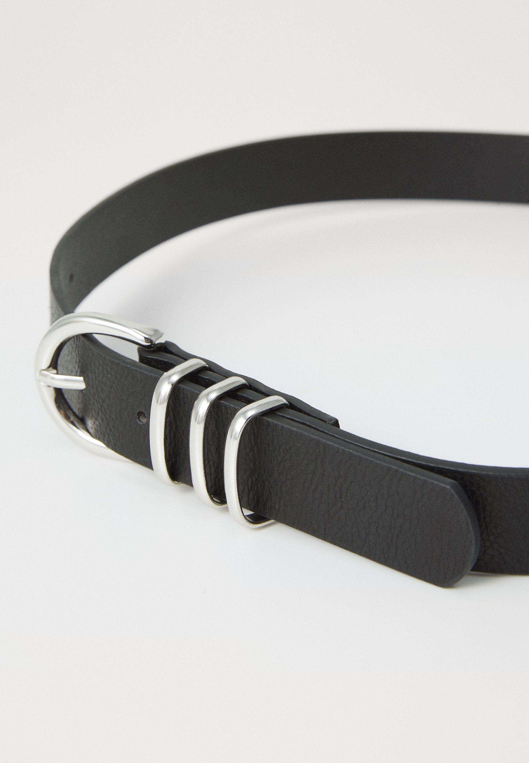 Vero Moda VMSVEA COATED BELT NOOS - Öv - fekete részletekkel/ezüst színű