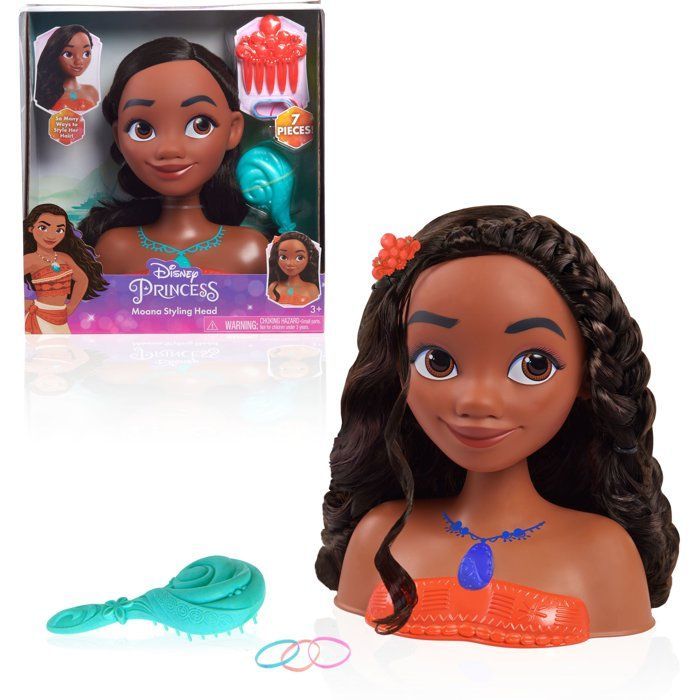 Testa per acconciature - Principessa Disney - Moana - 6 accessori - Età 3+