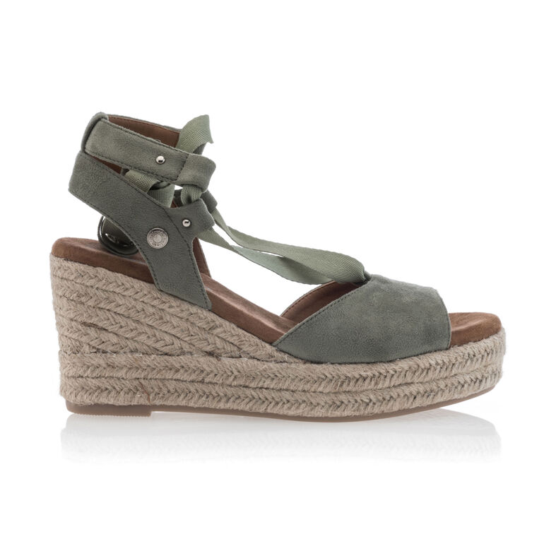 Grønne espadriller med rebsåler til kvinder
