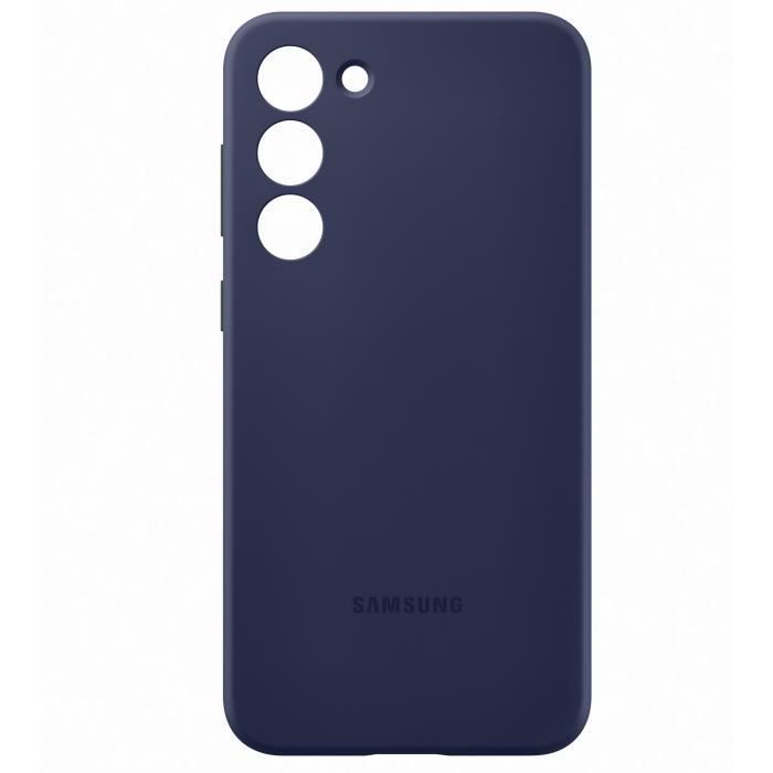 Funda y cubierta de silicona azul marino para teléfono Samsung S23+