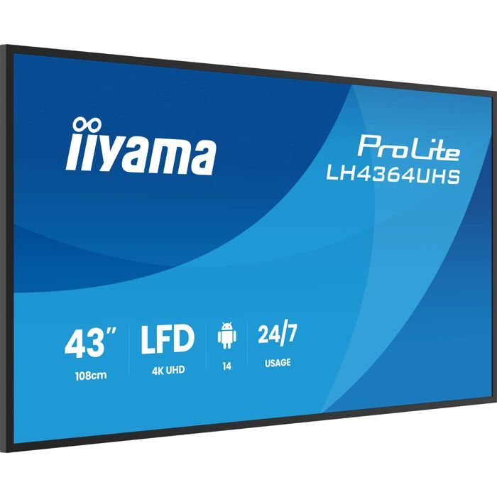 IIYAMA Prolite LH4364UHS-B1AG 4K UHD 43-inch Digital Display - Android 14 OS