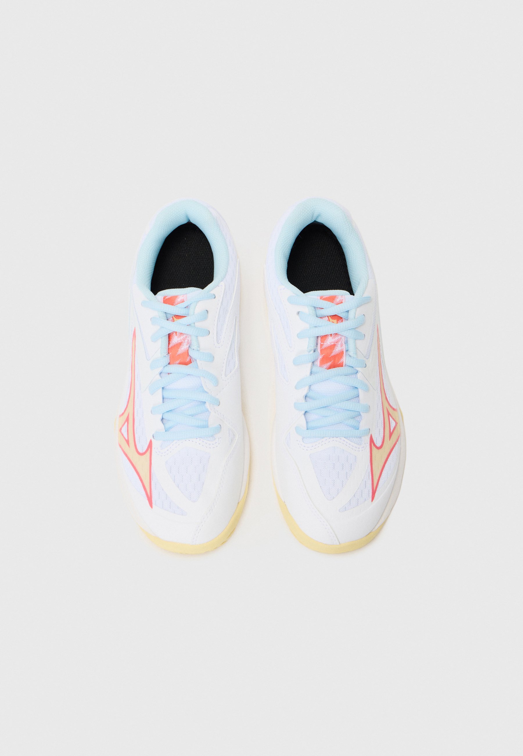 Mizuno THUNDER BLADE Z - Volleyballsko - white/calypso coral/pale banana