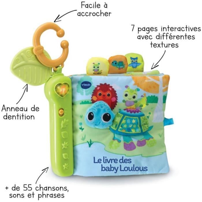 VTECH BABY - Pehmeä ja suloinen interaktiivinen kirja lapsille