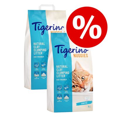 x 14l Tigerino Nuggies kattsand - Specialpris!*