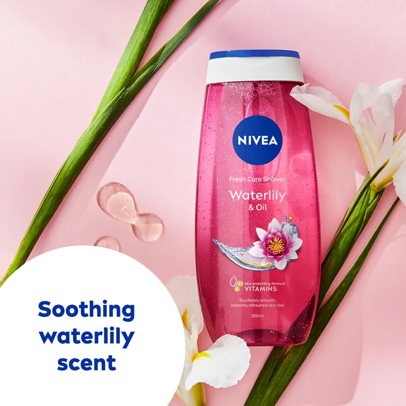 NIVEA освежавајући гел за туширање са локвањем и уљем