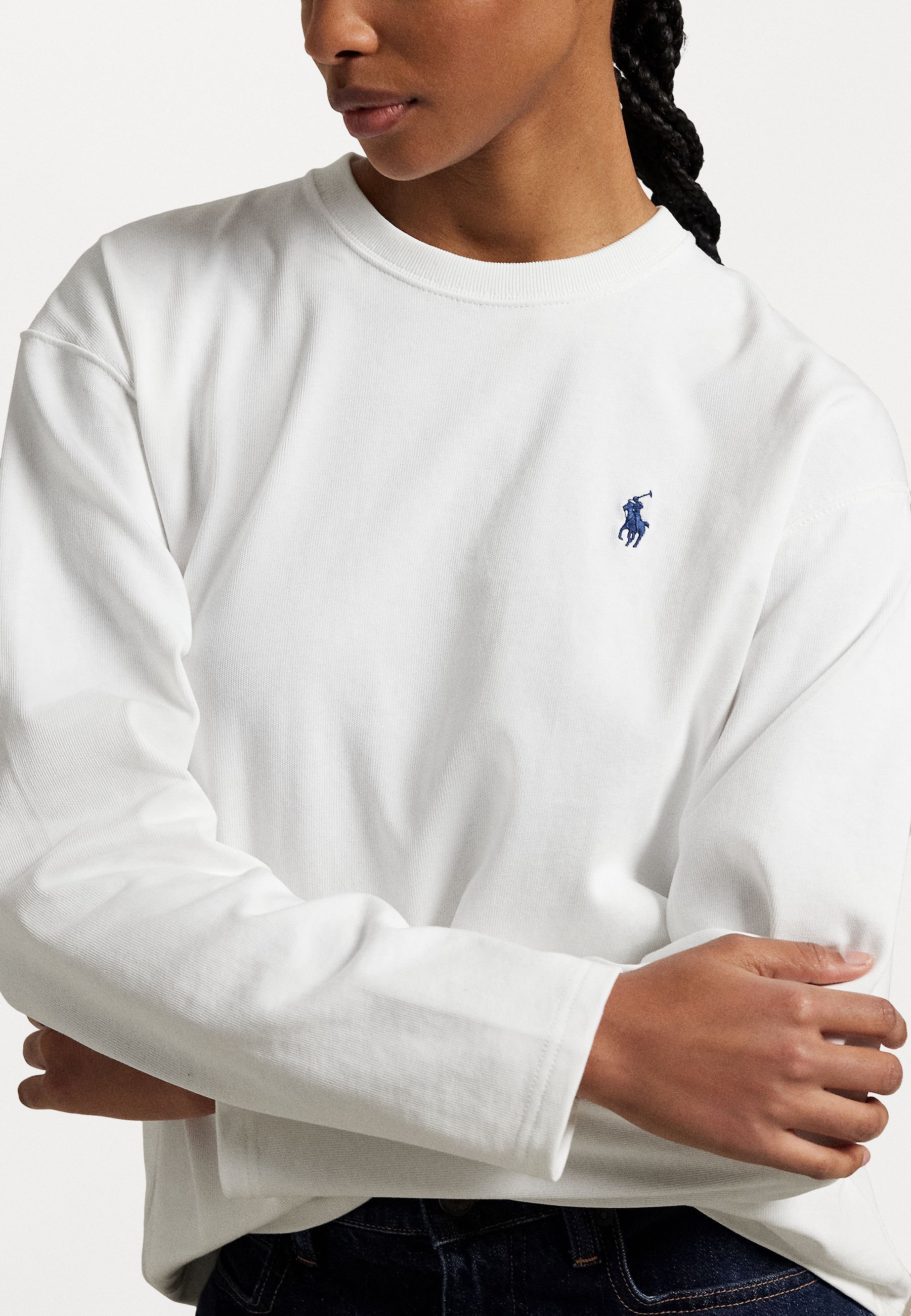 T-shirt à manches longues en jersey de coton Polo Ralph Lauren - Blanc