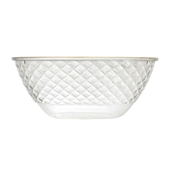 MISKA Mirage kwadratowa 25,6 cm złoty brzeg PLASTIKOWA