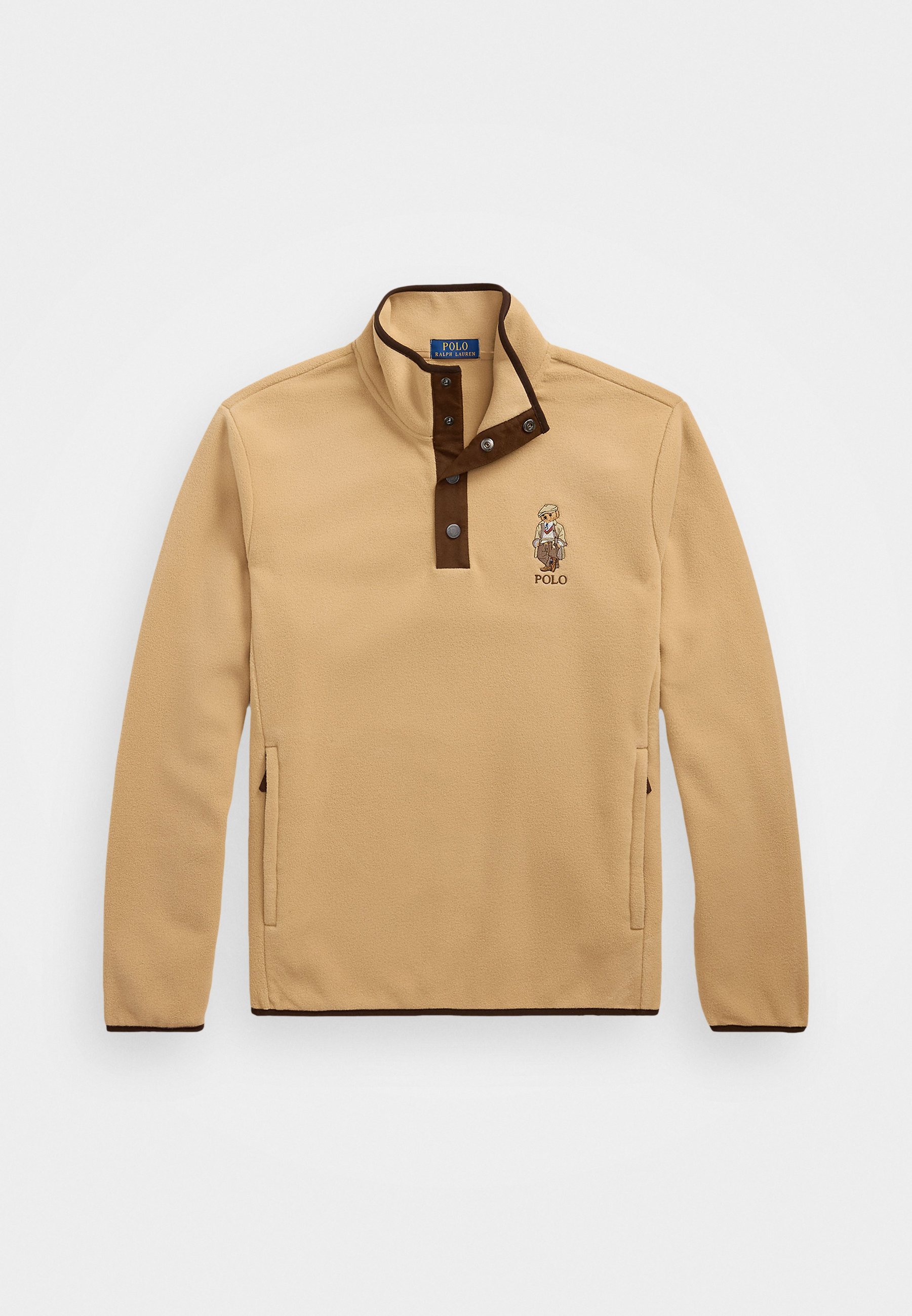 Polo Ralph Lauren POLO BEAR BRUSHED FLEECE PULLOVER - Flis pulover - klasična kamelja barva