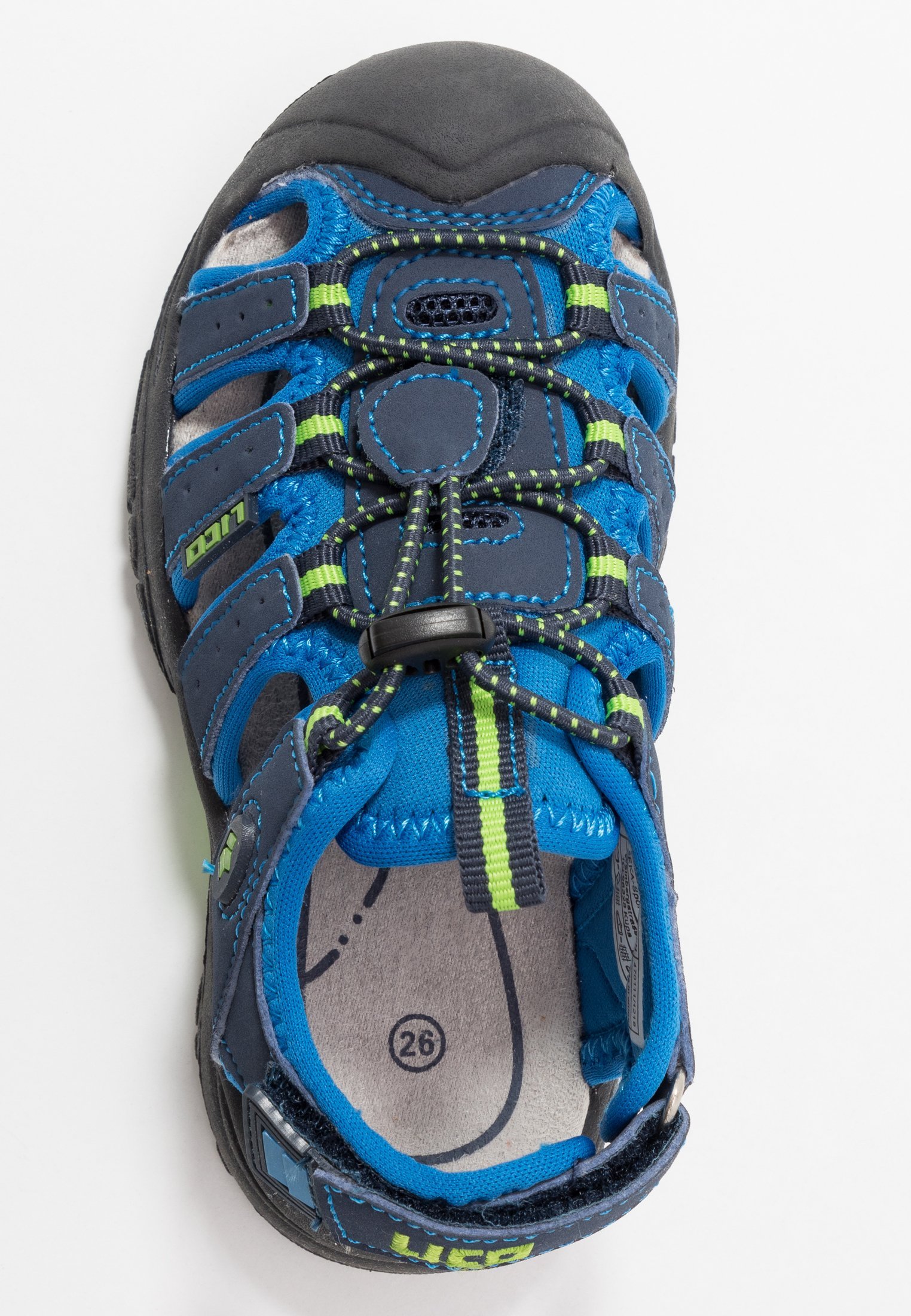 LICO NIMBO - Wandelsandalen - blauw/citroen