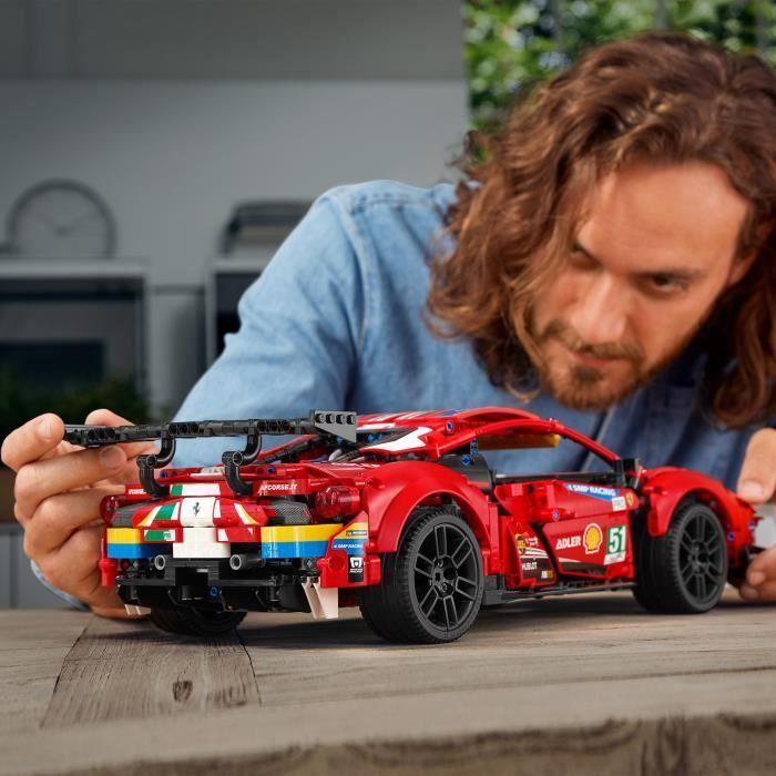 LEGO® Technic 42125 Ferrari 488 GTE “AF Corse #51”, Construction, Voiture de Sport, Maquette Voiture à Construire, pour Adultes