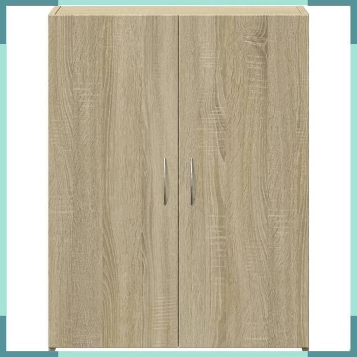 Armário de Arquivo ASHATA Sonoma Oak em Madeira Engenheirada - FHE840767