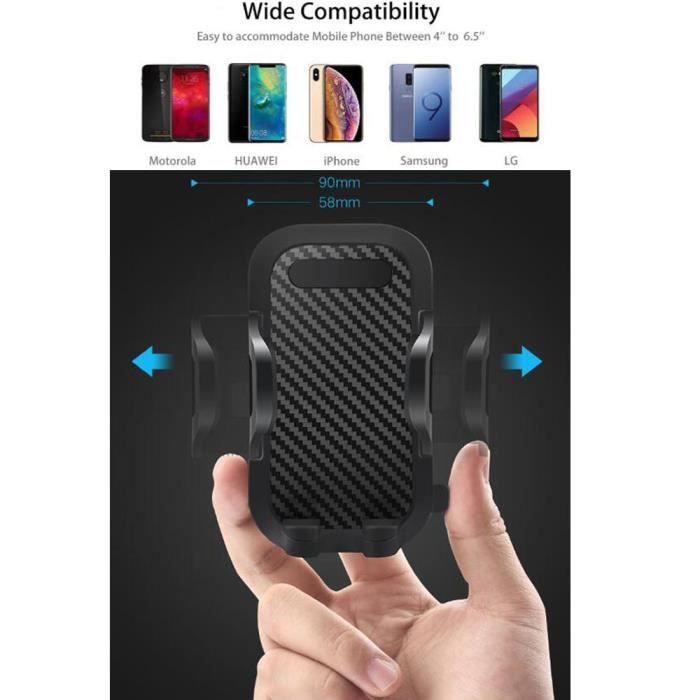 Support Téléphone Voiture - ZGEER - Universel - Rotation 360° - Compatible iPhone/Samsung/Huawei