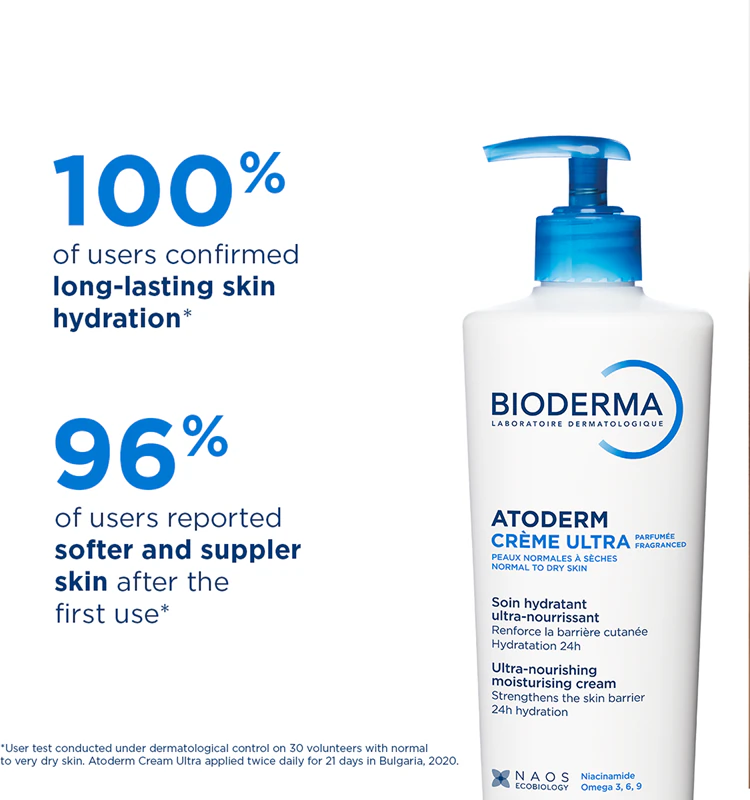 Bioderma Atoderm Creme Ultra Nutritivo para o Corpo, para Pele Normal, Seca e Sensível, Perfumado