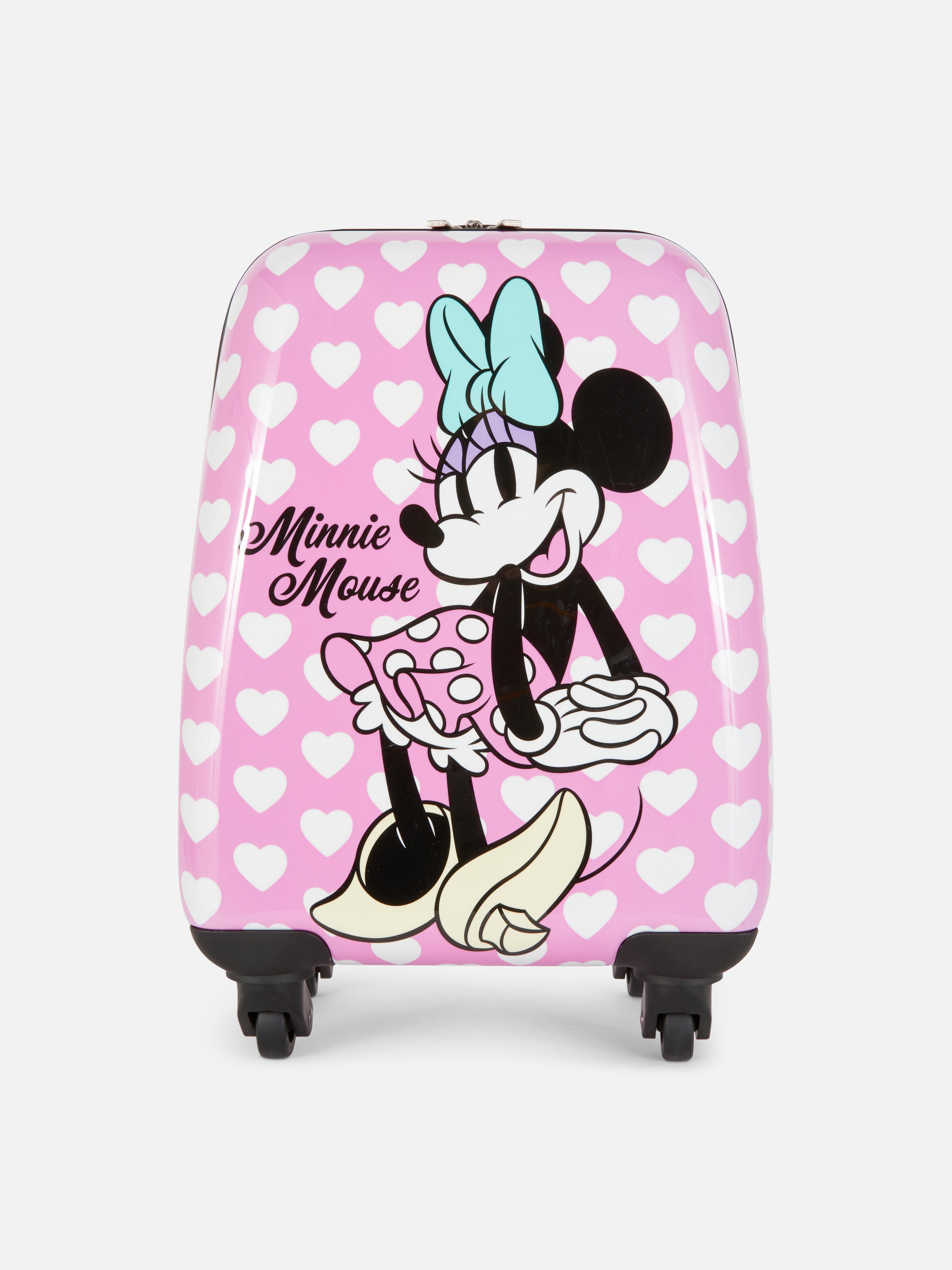 Valiză rigidă Disney Minnie Mouse Această valiză Disney cu patru roți și mâner telescopic este perfectă pentru micul tău aventurier