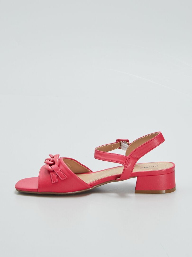 Sandalen met hak - ROOD