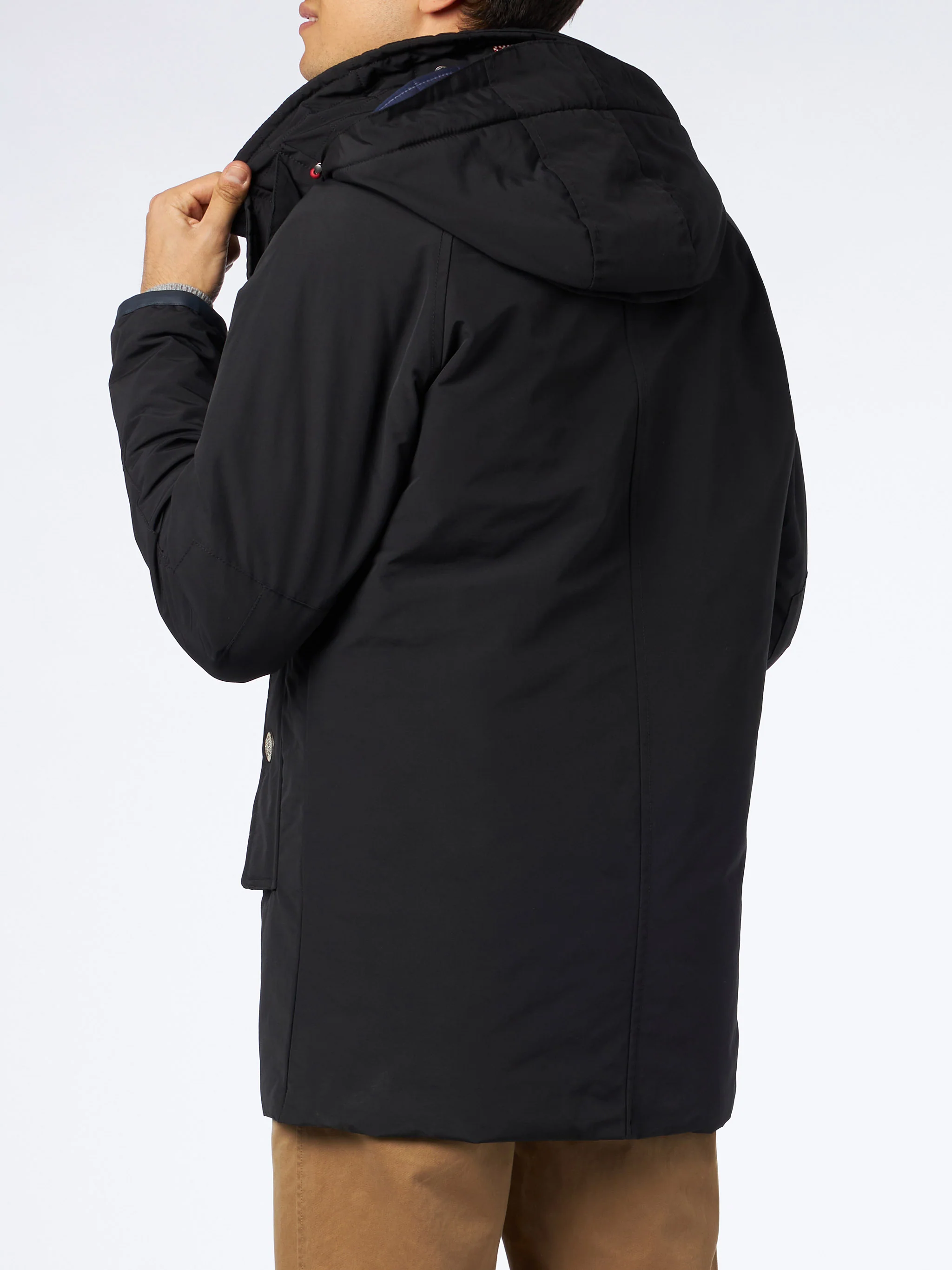 Voyager herenparka met capuchon in grijs