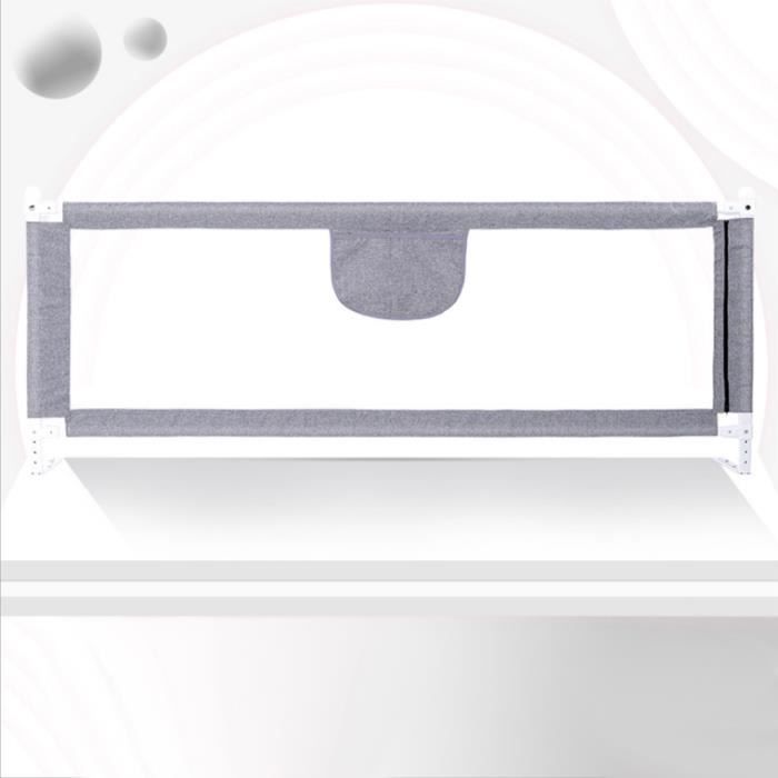 Barandilla de cama infantil portátil ELIFUZHG - Gris L 180 cm H 70-105 cm - Bebé