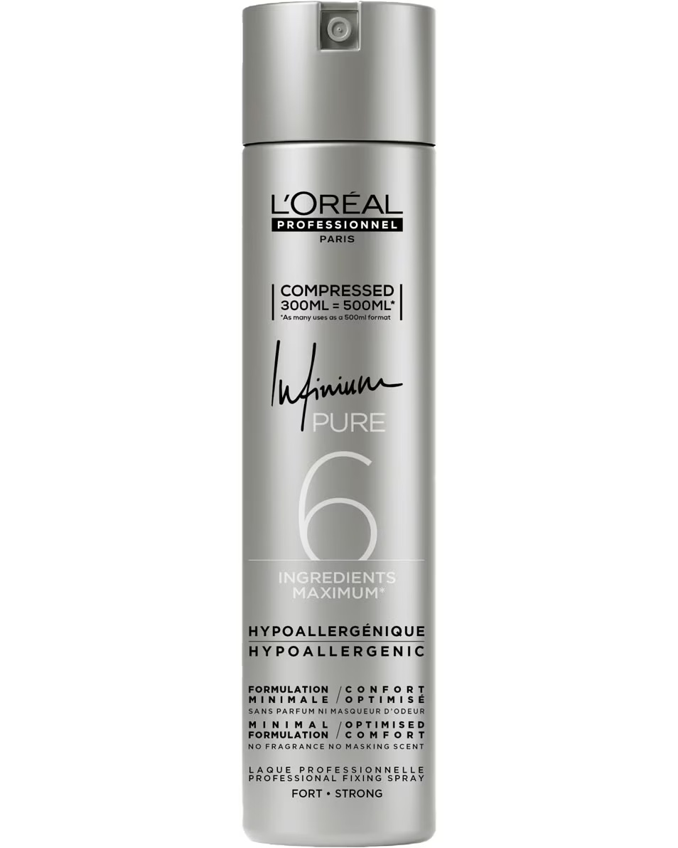 Fixativ hipoalergenic L'Oréal Professionnel Infinium Pure Strong cu fixare puternică