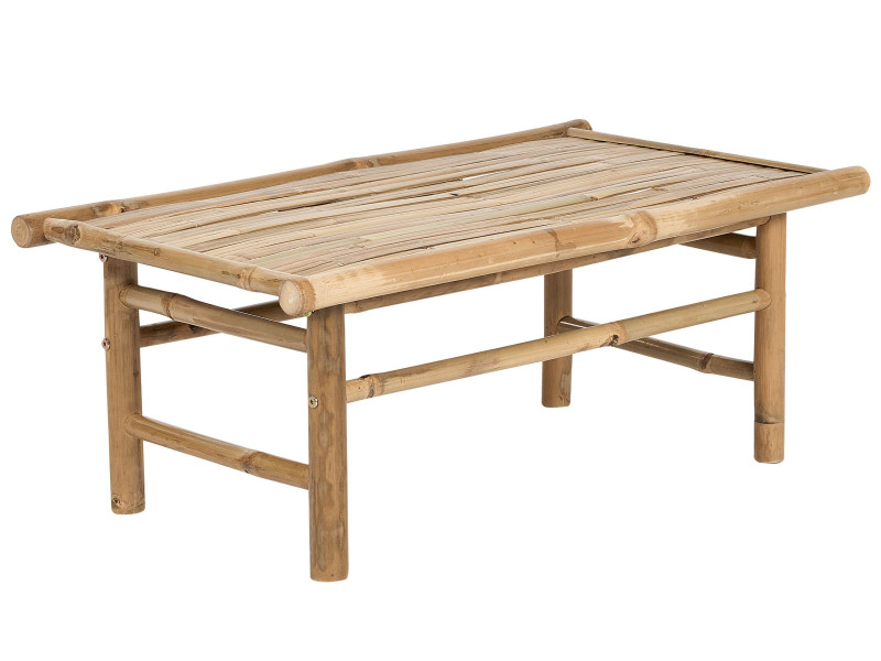 Stolik kawowy 80 x 45 cm prostokątny bambusowy