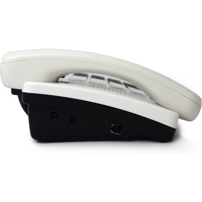 Teléfono fijo amplificado para personas mayores - SUTEO - Photophone 100 - Con cable - Blanco - Teclas con foto personalizables