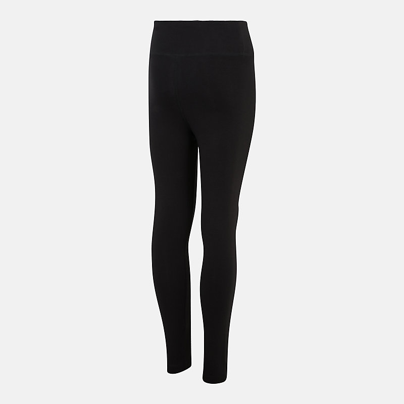 Calça Legging Infantil Stacked Essentials em Algodão com Logo - PRETA