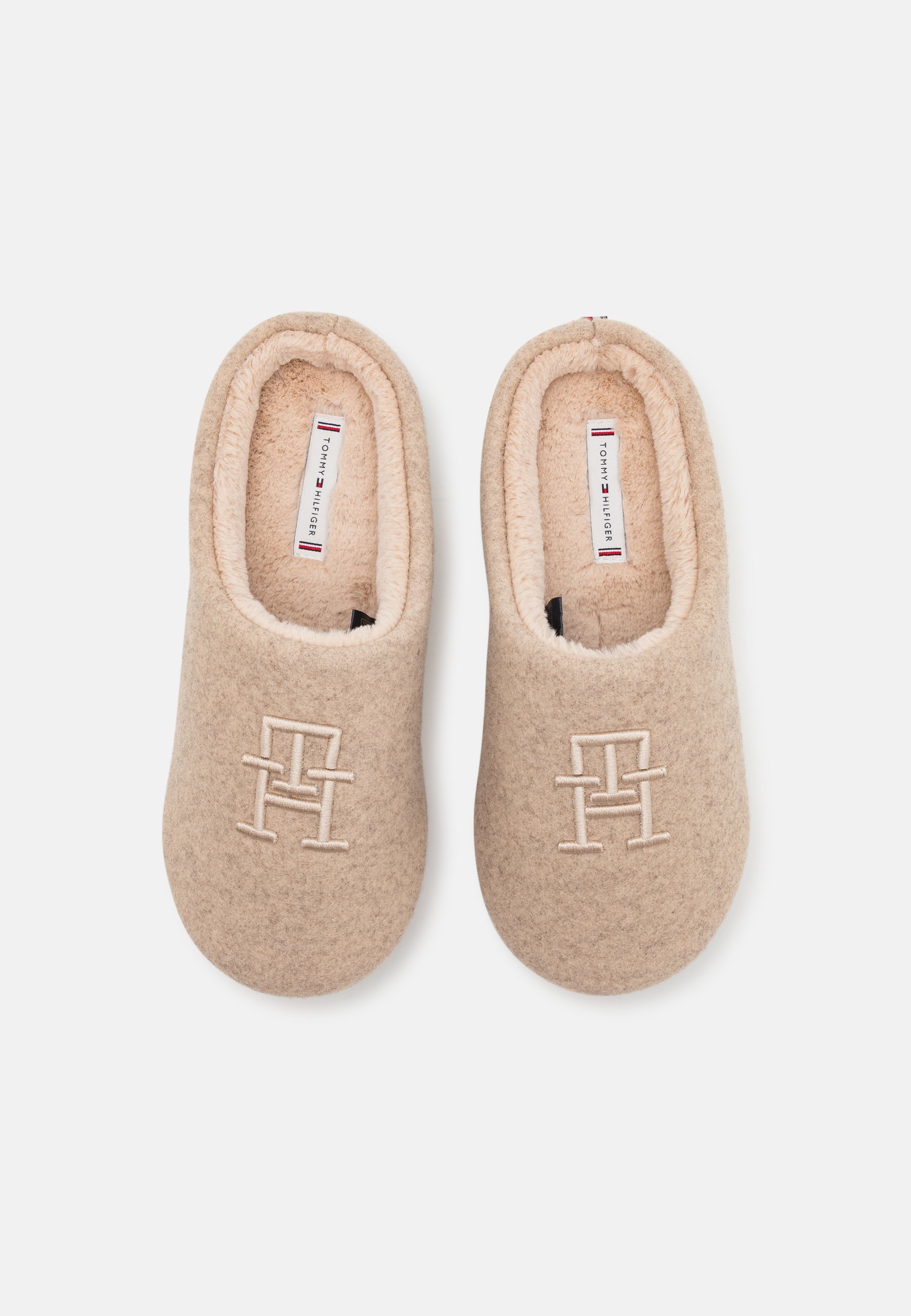 Tommy Hilfiger GEBORDUURDE BASICS - Muiltjes - beige gemêleerd