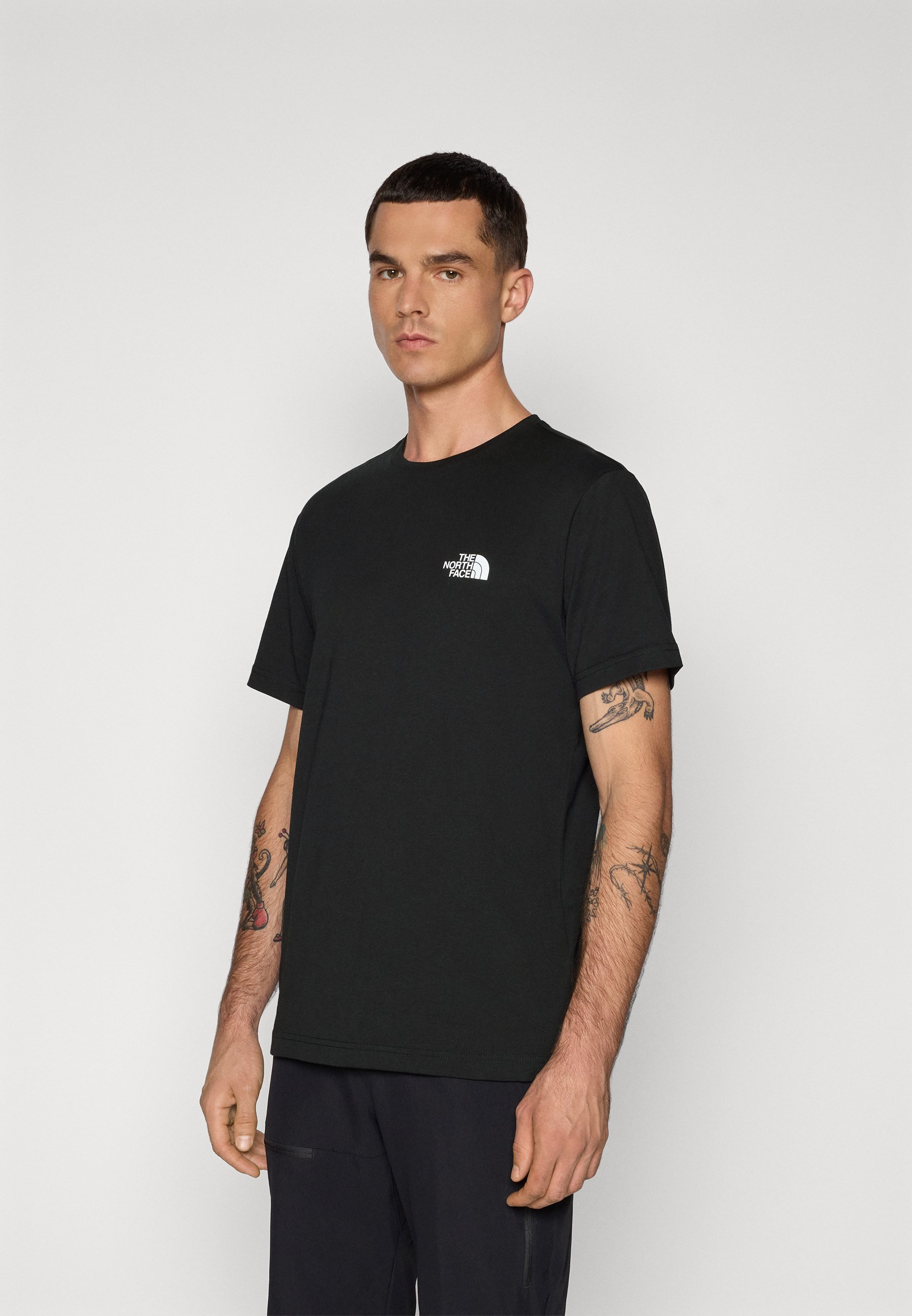 The North Face BOX NSE RAKU HORSE INFILL TEE - T-shirt met print - zwart/kardinaalrood
