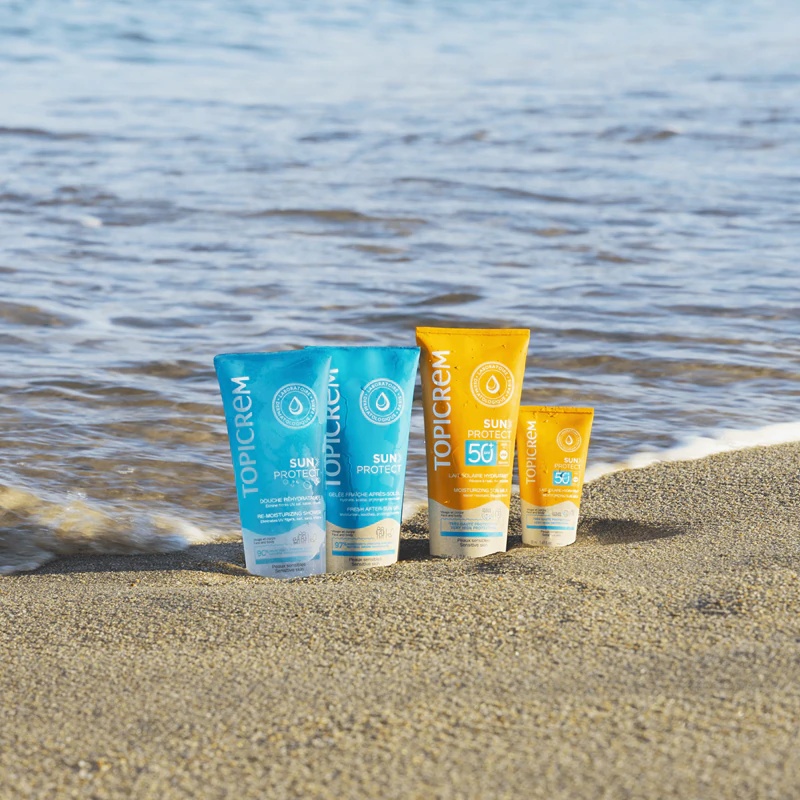 Topicrem Sun Protect Re-Moisturizing Shower mitrinoša dušas želeja pēc sauļošanās