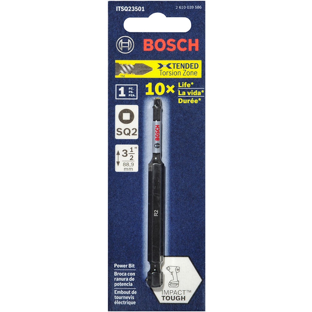 BOSCH R2 x 90 mm Robertson-/Vierkant-Schlagschrauberbits – IMPACT TOUGH