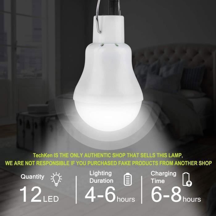 Lámpara solar portátil - SIN MARCA - Modelo único - LED - Duración de la batería: 4-6 horas - Vida útil: 50.000 horas