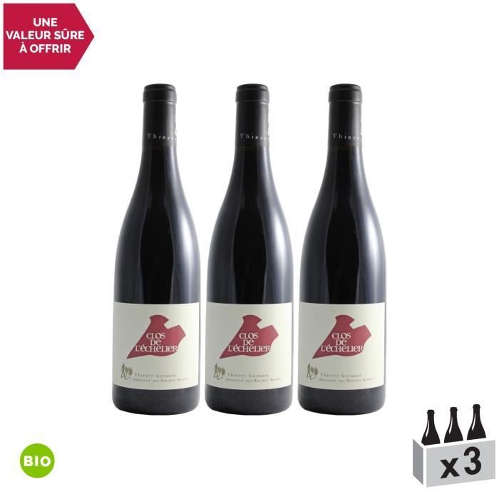Saumur-Champigny Clos de L'Echelier Rouge 2018 - Bio - Lot de 3x75cl - Domaine des Roches Neuves - Vin AOC Rouge du Val de Loire