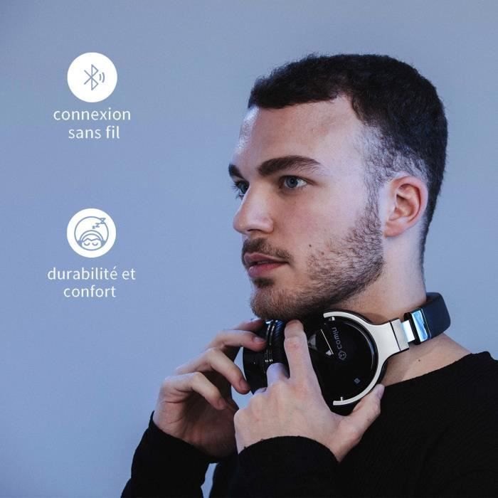 Fones de ouvido Bluetooth Cowin E7 - Arco de cabeça sem fio - Ótima experiência sonora