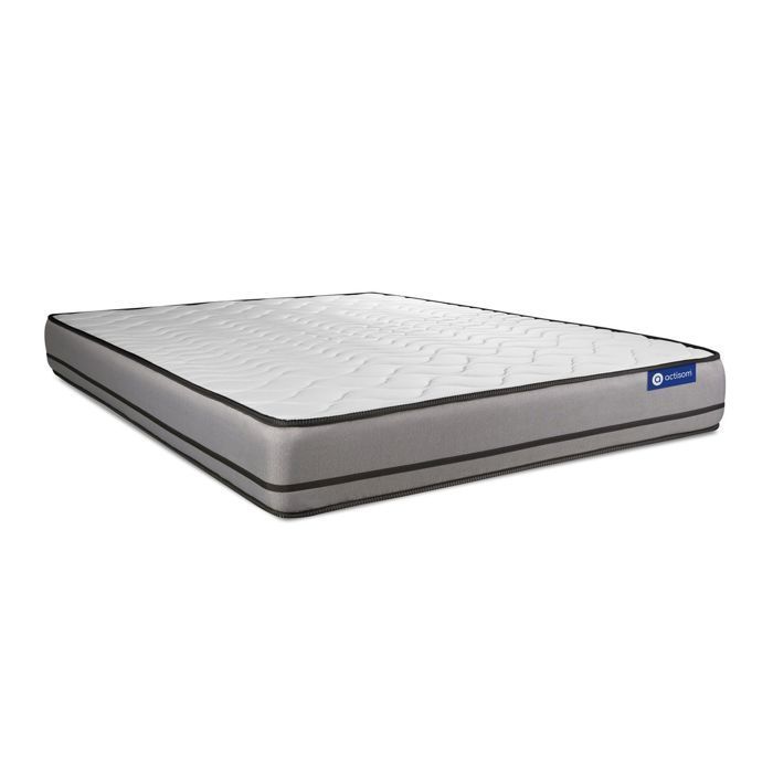 Conjunto de colchón y base de cama de 160x200 cm - Base de cama blanca (requiere montaje) - Actilatex Night
