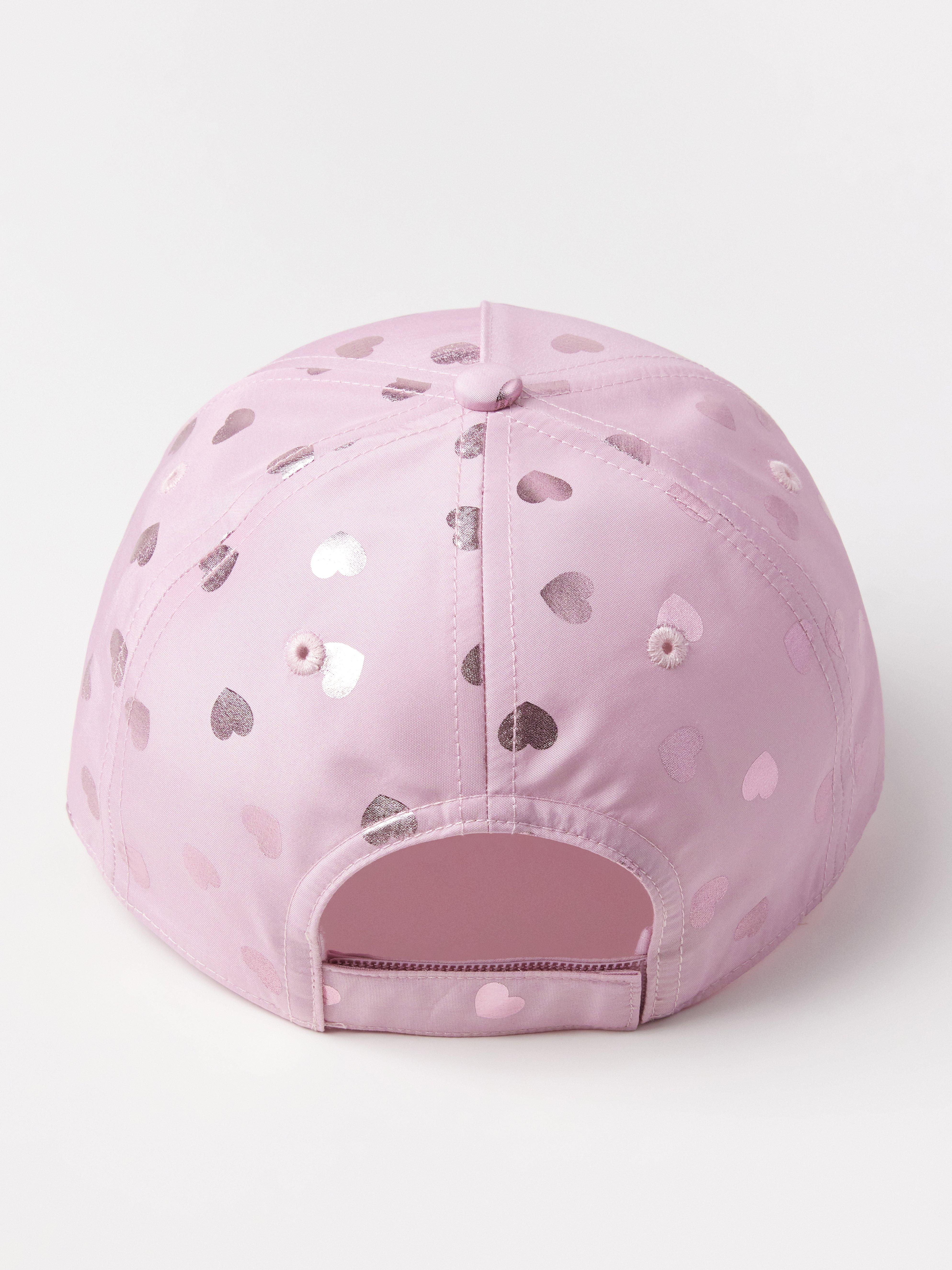 Casquette à motif intégral rose poudré