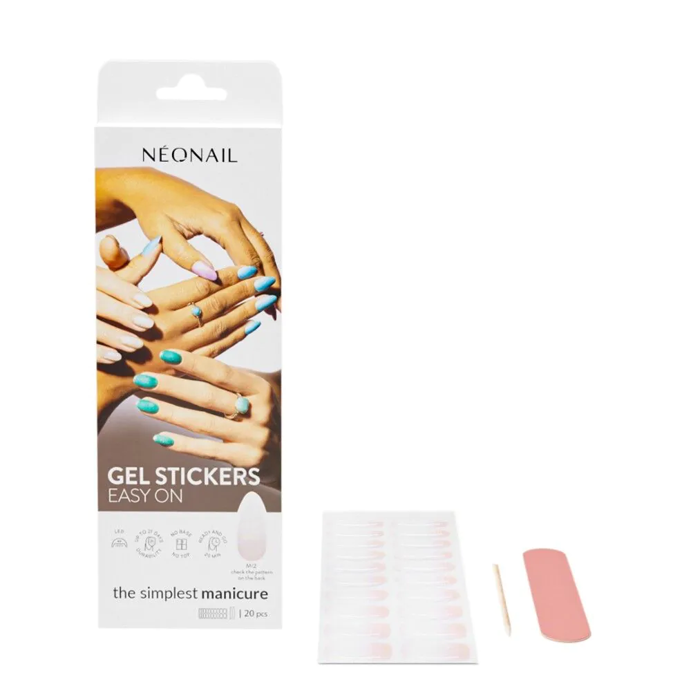 Neonail Gel Stickers Easy On Naklejki hybrydowe M12 20szt