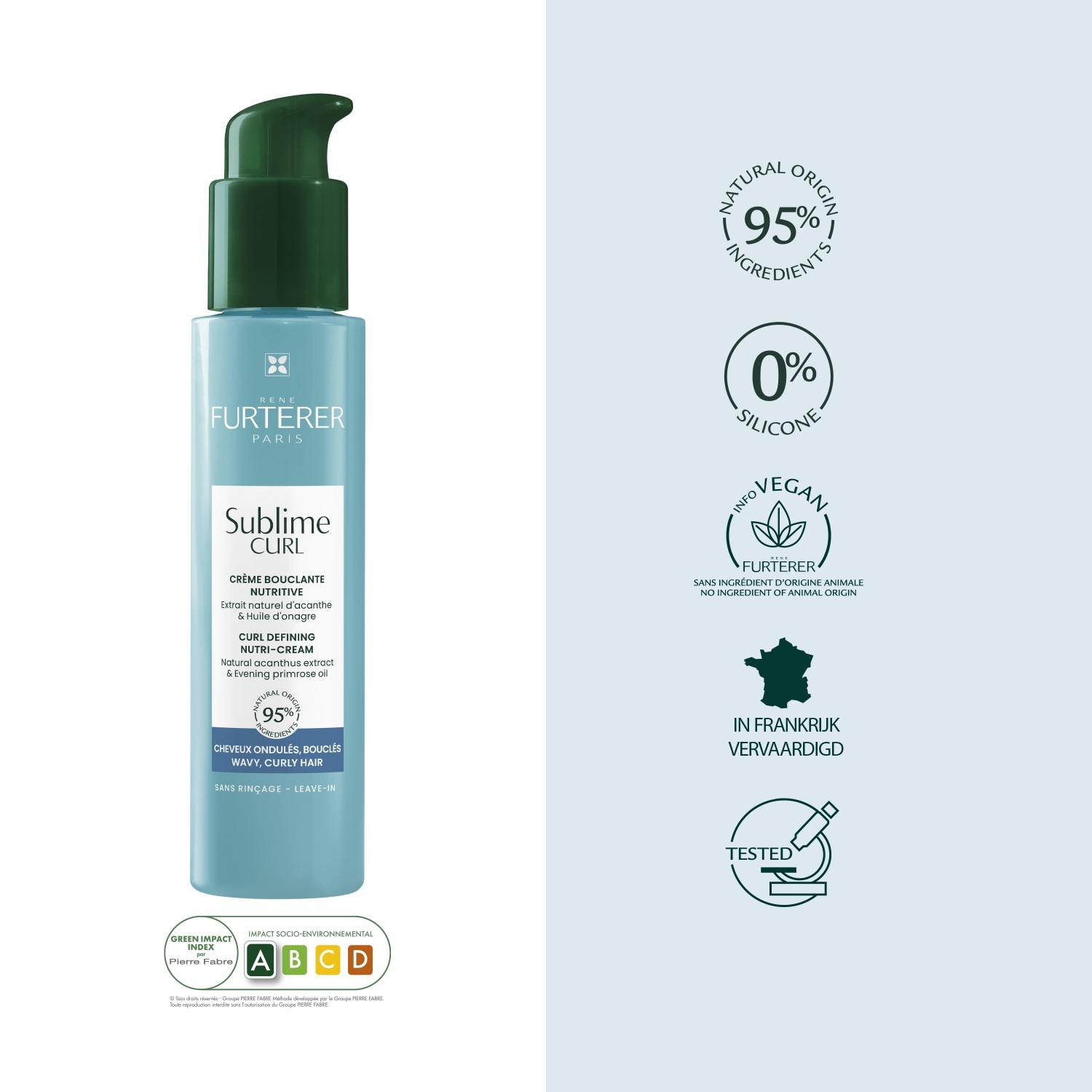 René Furterer matu krēms Sublime Curl loku definējošs kopšanas krēms - 100 ml