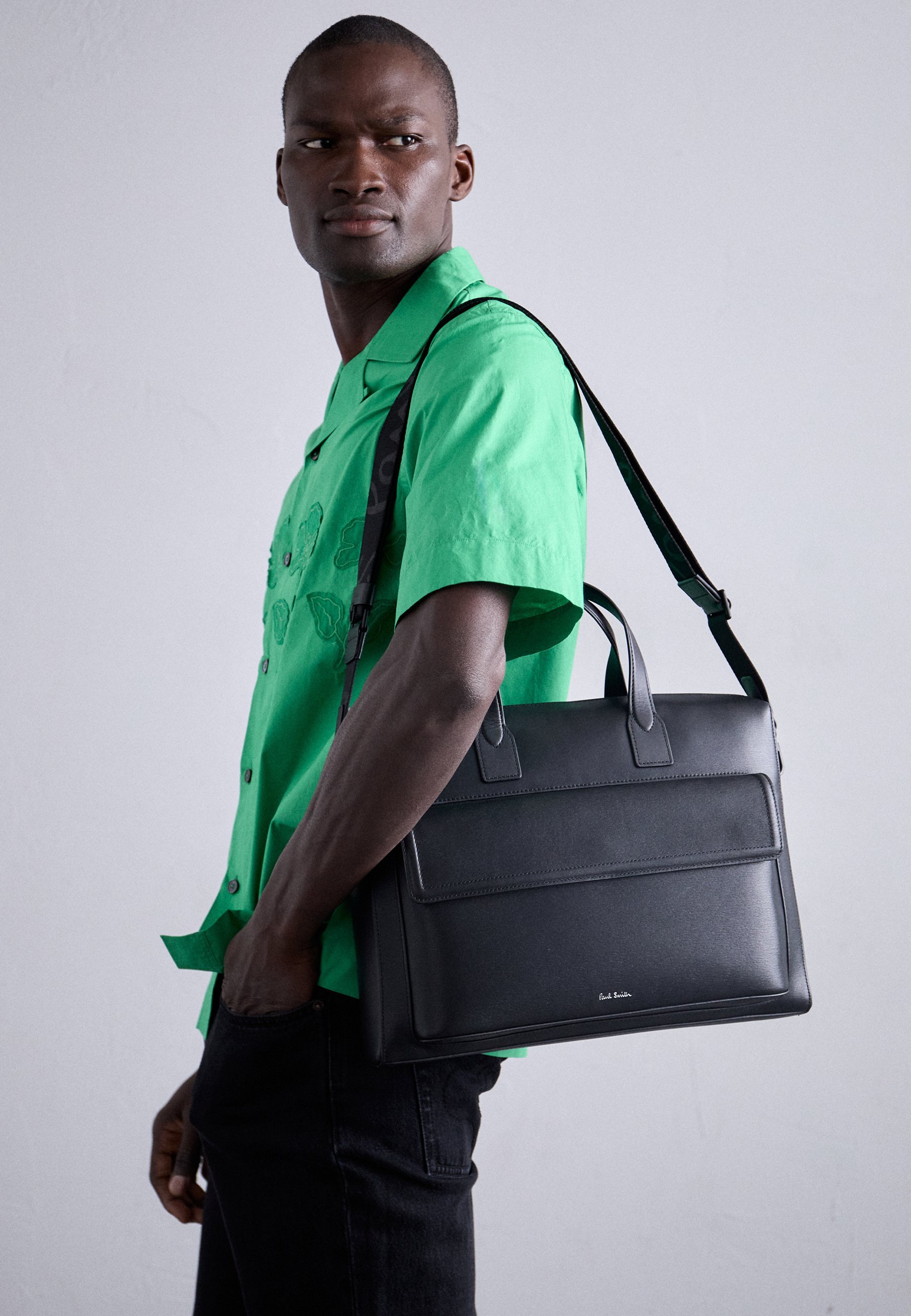 Sac à main Paul Smith pour homme - Sac pour ordinateur portable - Noir