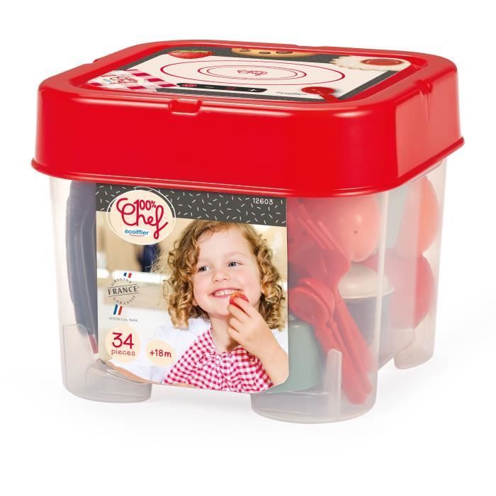 Juego de cocina de juguete - ECOIFFIER - 34 piezas - A partir de 18 meses