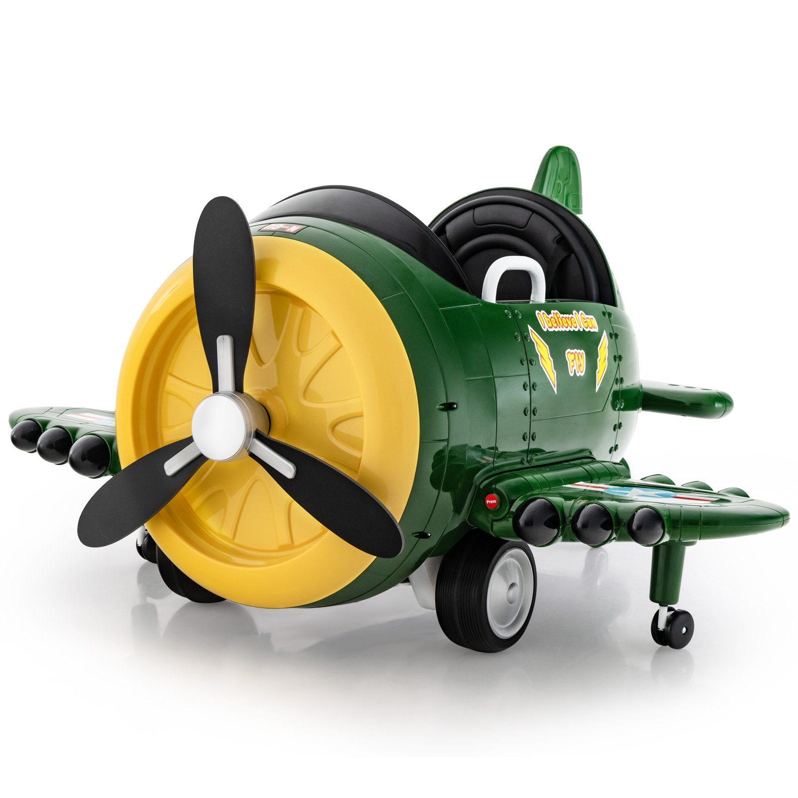 Voiture électrique pour enfants COSTWAY, avion électrique avec hélice, jouet avion