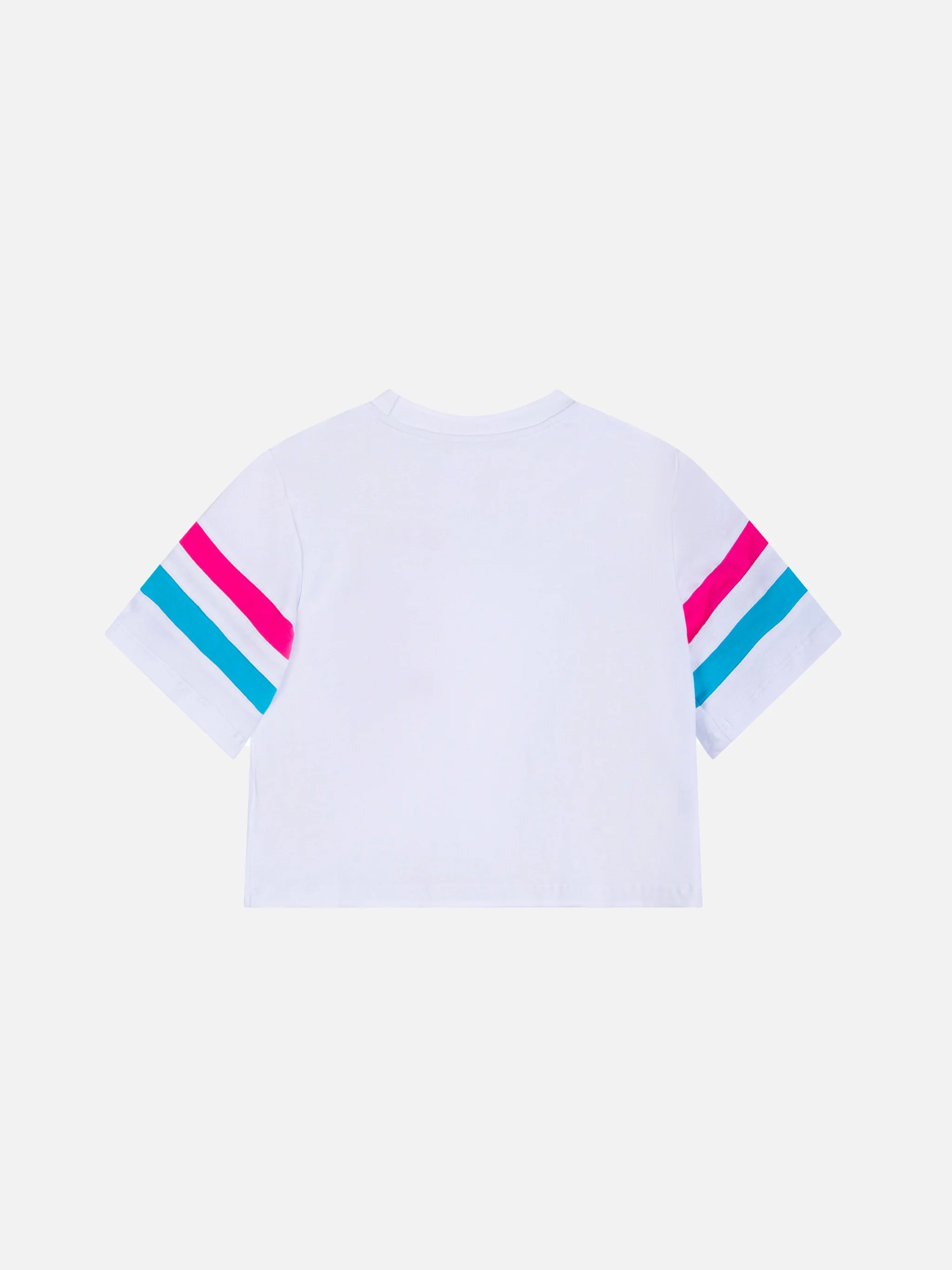 T-shirt crop da bambina in cotone