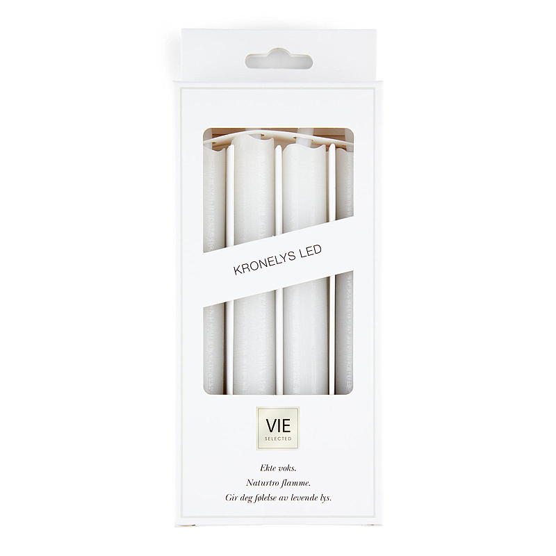 Vie Selected Crown-lampor 4-pack 20,5 cm LED vit