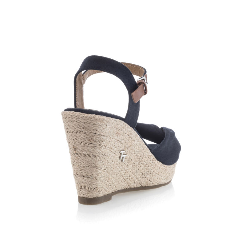 Blaue Damen-Espadrilles mit Seilsohlen