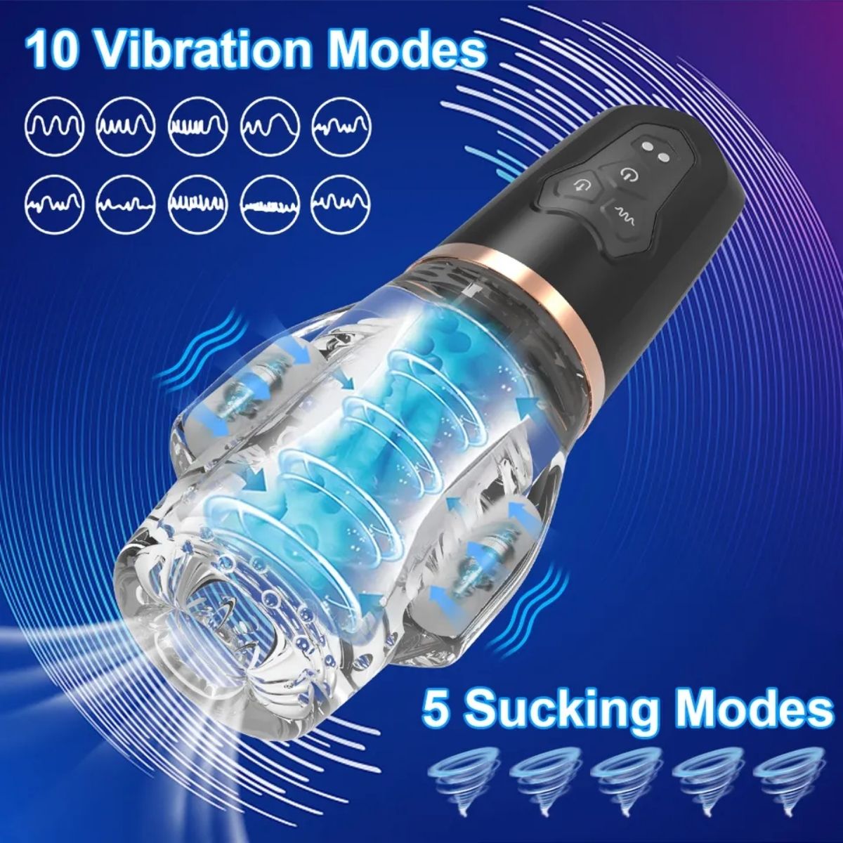 Intima Erotik-Accessoire Rocket Thrust Masturbator - Schwarz