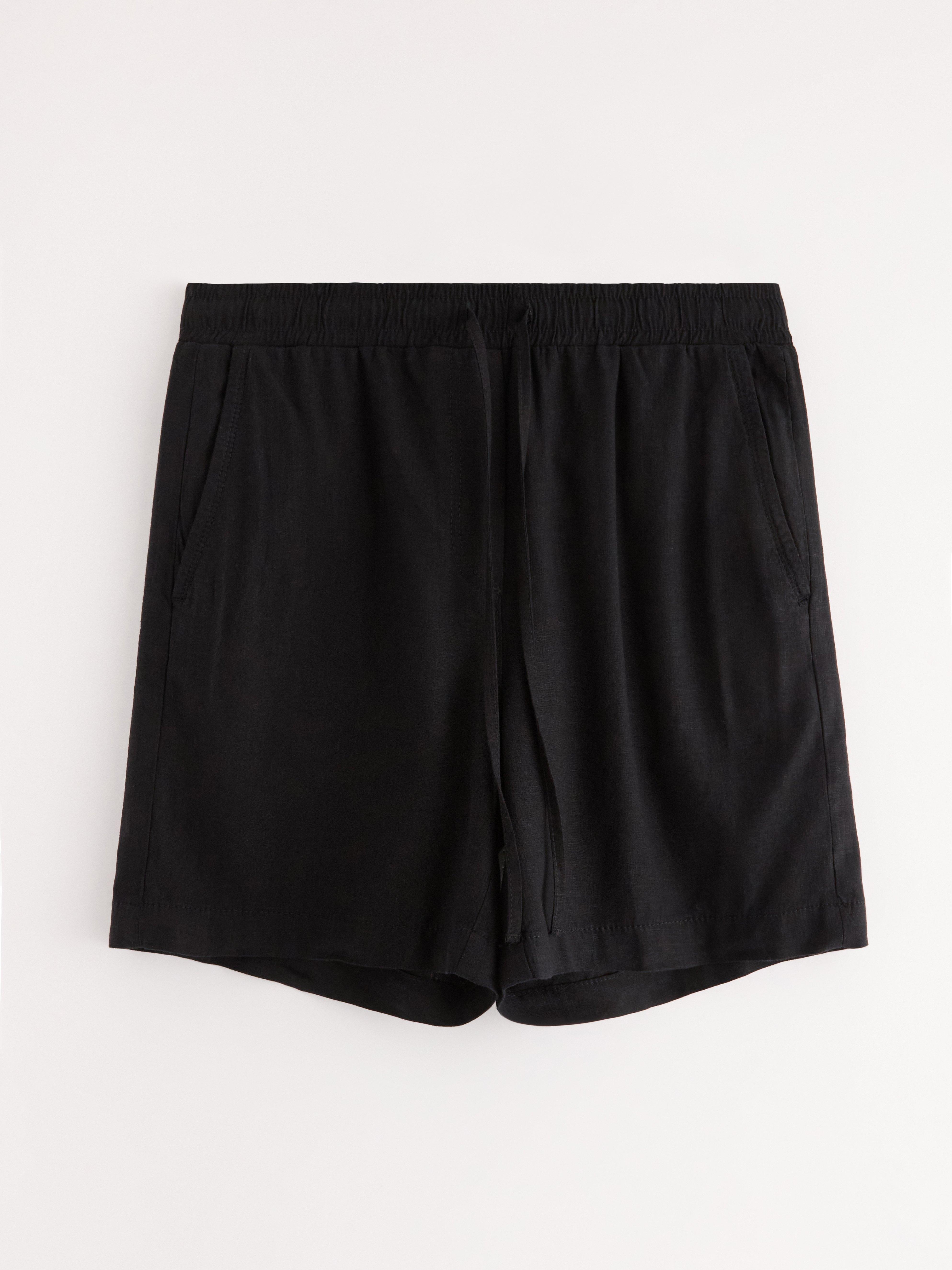 Shorts i linning, svart