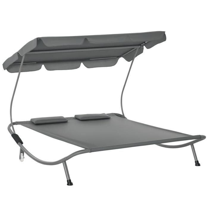 Outsunny - Parterre de jardín - Metal - 200x175x134cm - Gris