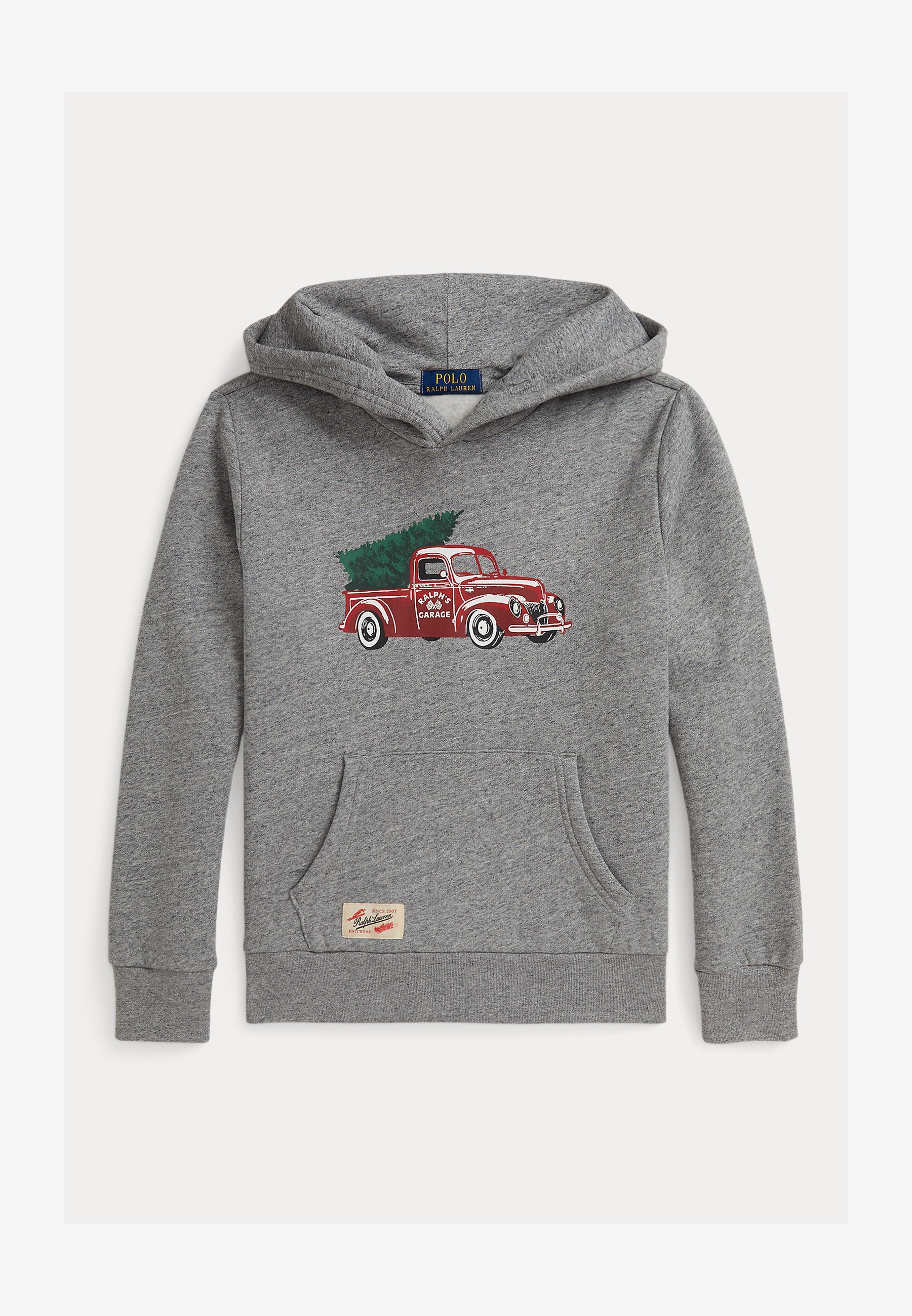 Polo Ralph Lauren TRUCK-PRINT FLEECE HOODIE - Kapucnis pulóver - collegiate heather