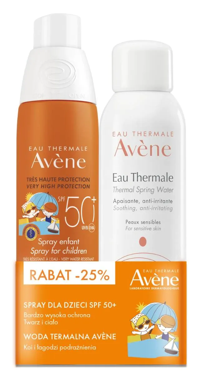 Avène Sun Zestaw (Spray dla dzieci SPF 50+ + Eta)