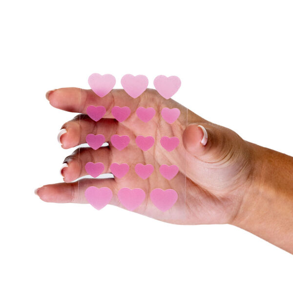 Cerotti per brufoli Frilliance OG con cuoricini rosa (18 pezzi/2 misure)